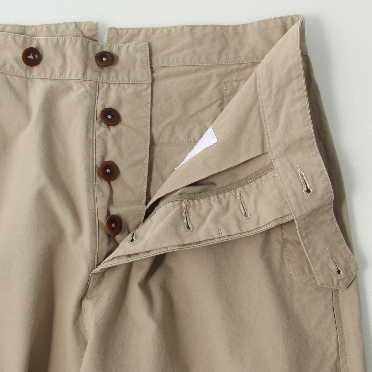 DENSE COTTON POPLIN TROUSERS