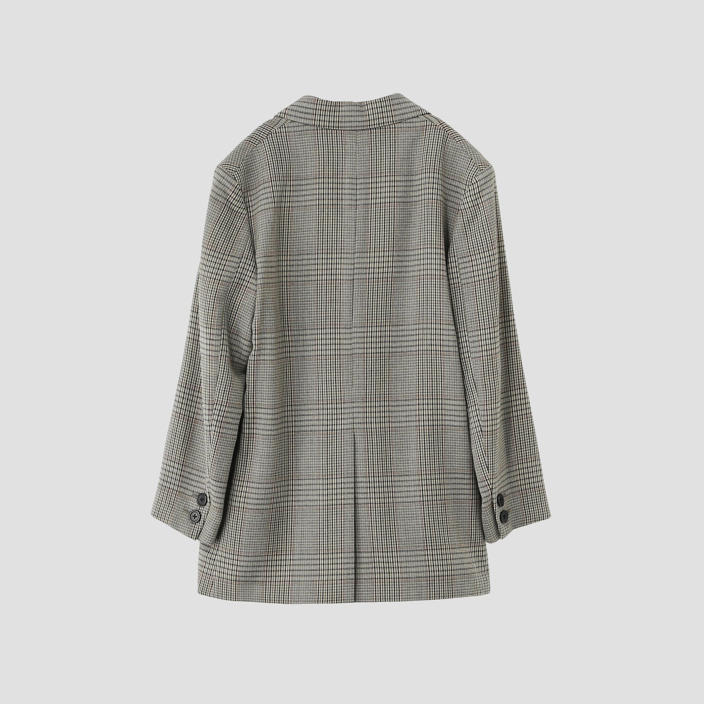 GLEN CHECK WOOL TWILL JACKET
