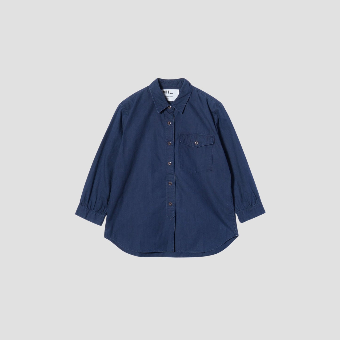 INDIGO COTTON CANVAS SHIRT