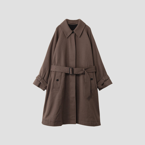 MILLED WOOL TWILL COAT