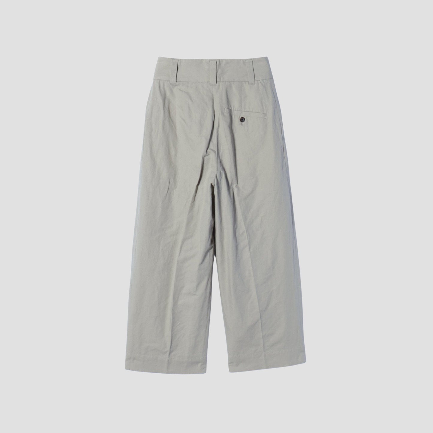 PLAIN WEAVE COTTON LINEN TROUSERS