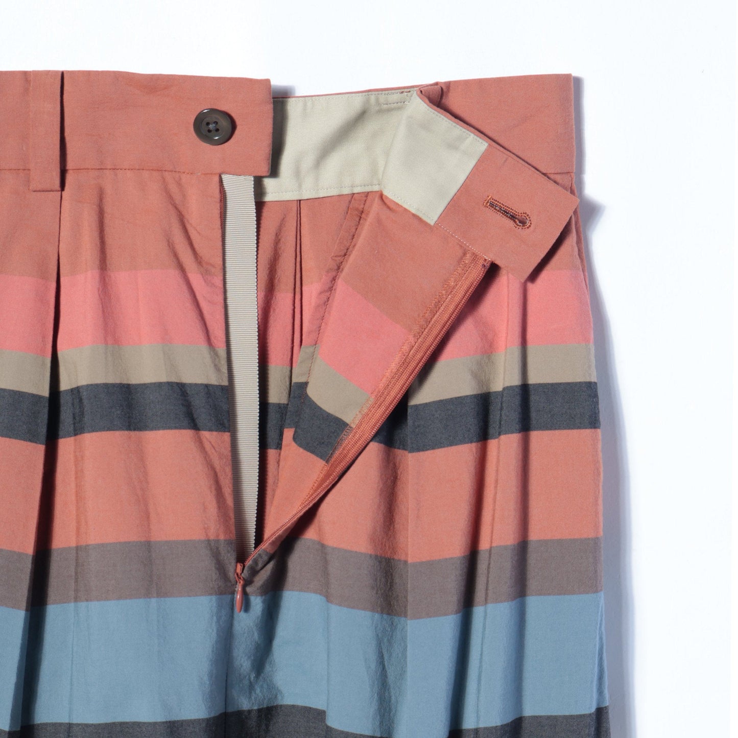 MULTI STRIPE COTTON SKIRT