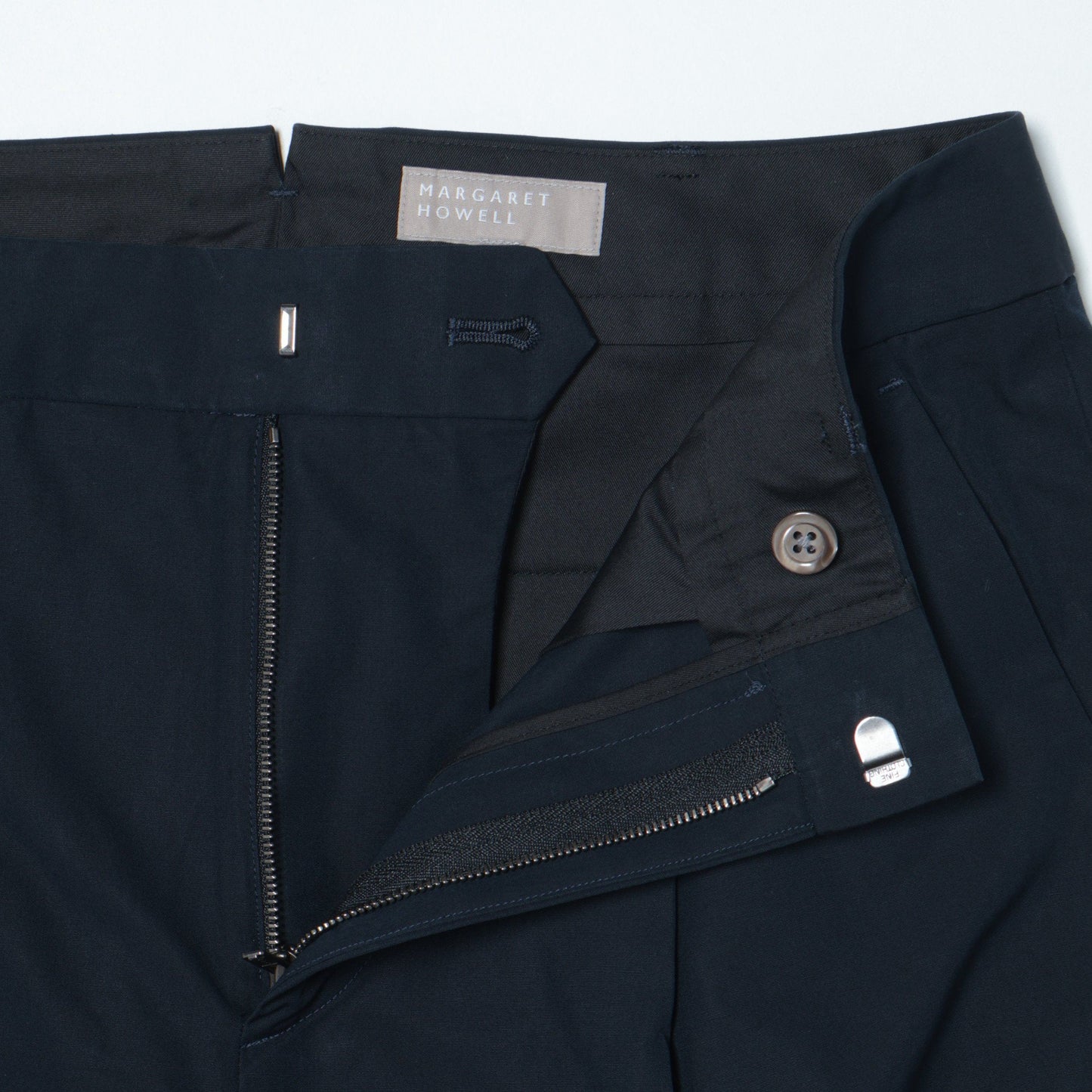 COTTON PLAIN WEAVE TROUSERS