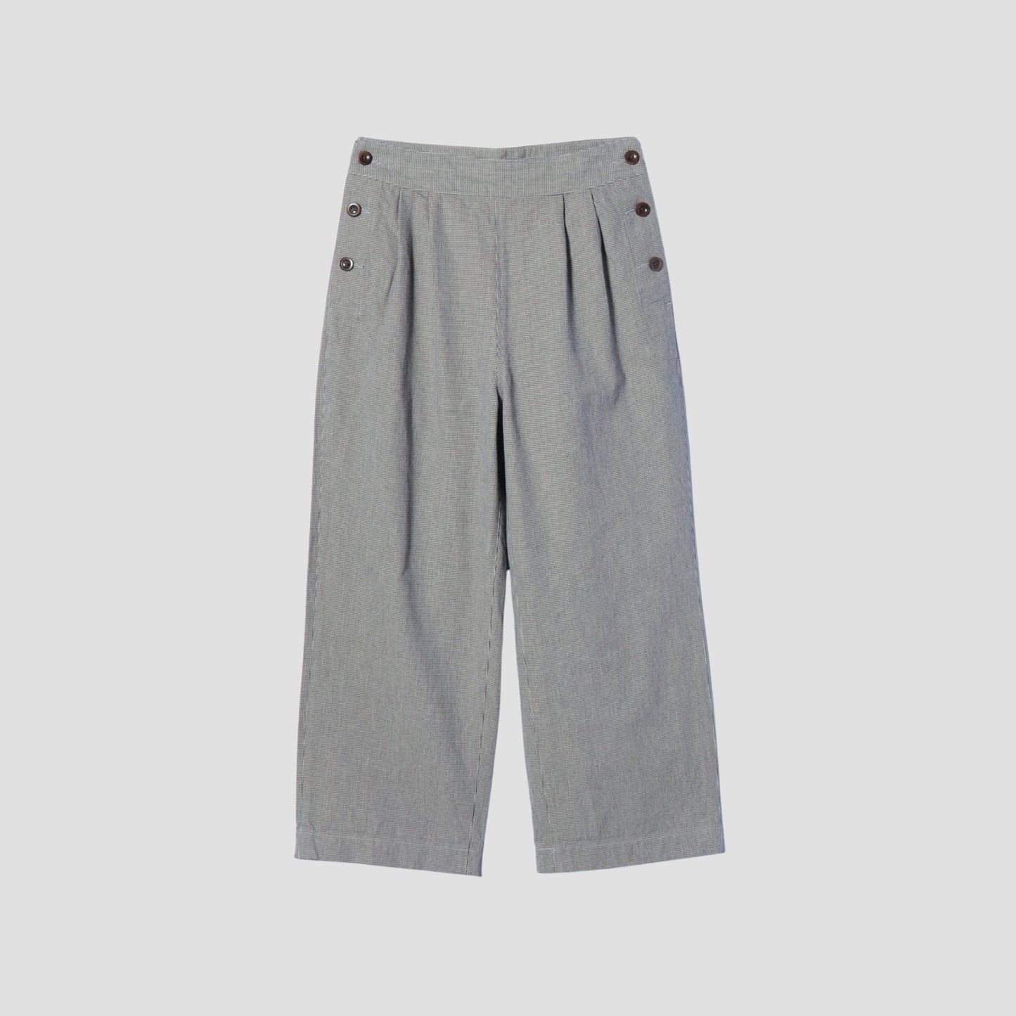 CHEF CHECK COTTON WOOL TROUSERS
