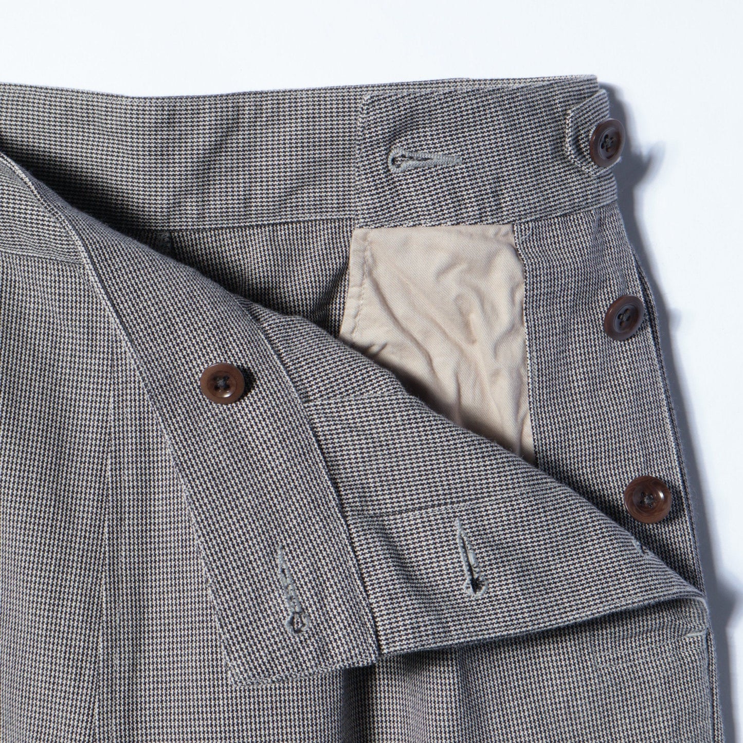 CHEF CHECK COTTON WOOL TROUSERS