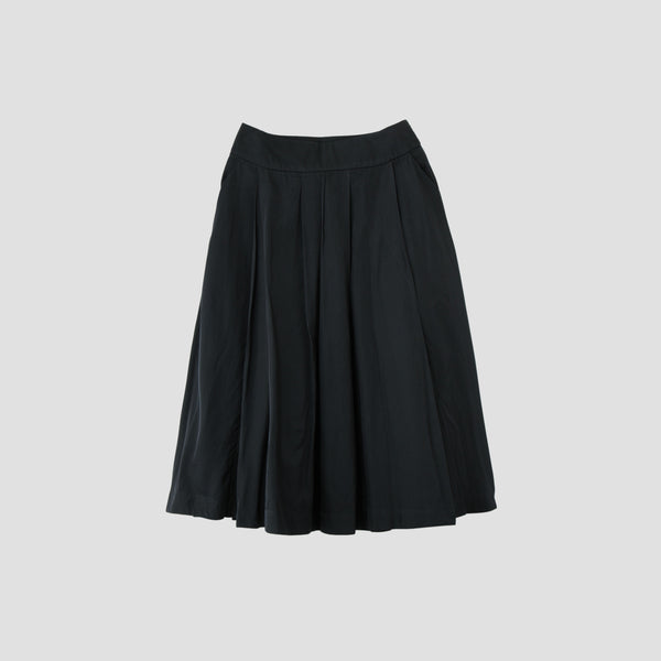 GLAZED COTTON CUPRA SKIRT