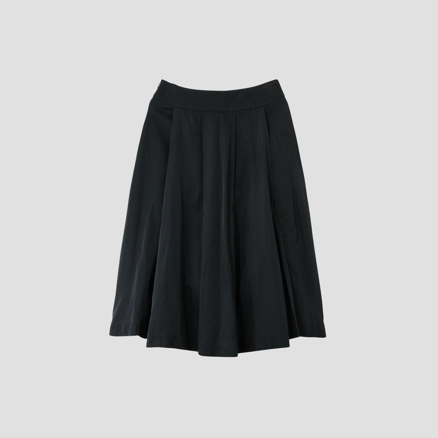 GLAZED COTTON CUPRA SKIRT