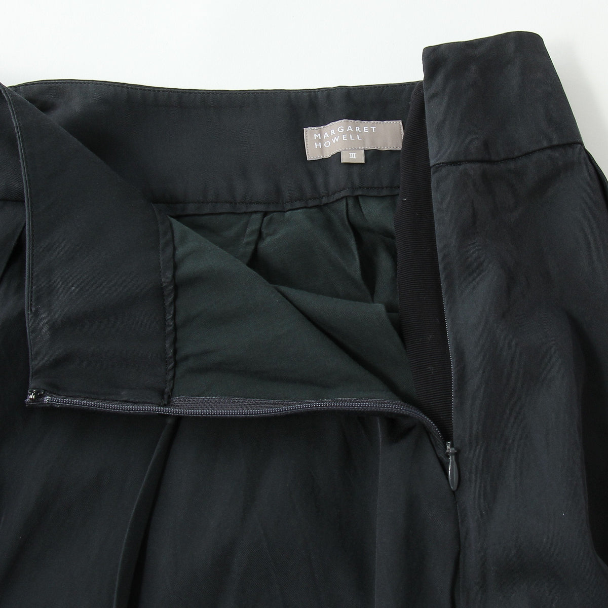 GLAZED COTTON CUPRA SKIRT