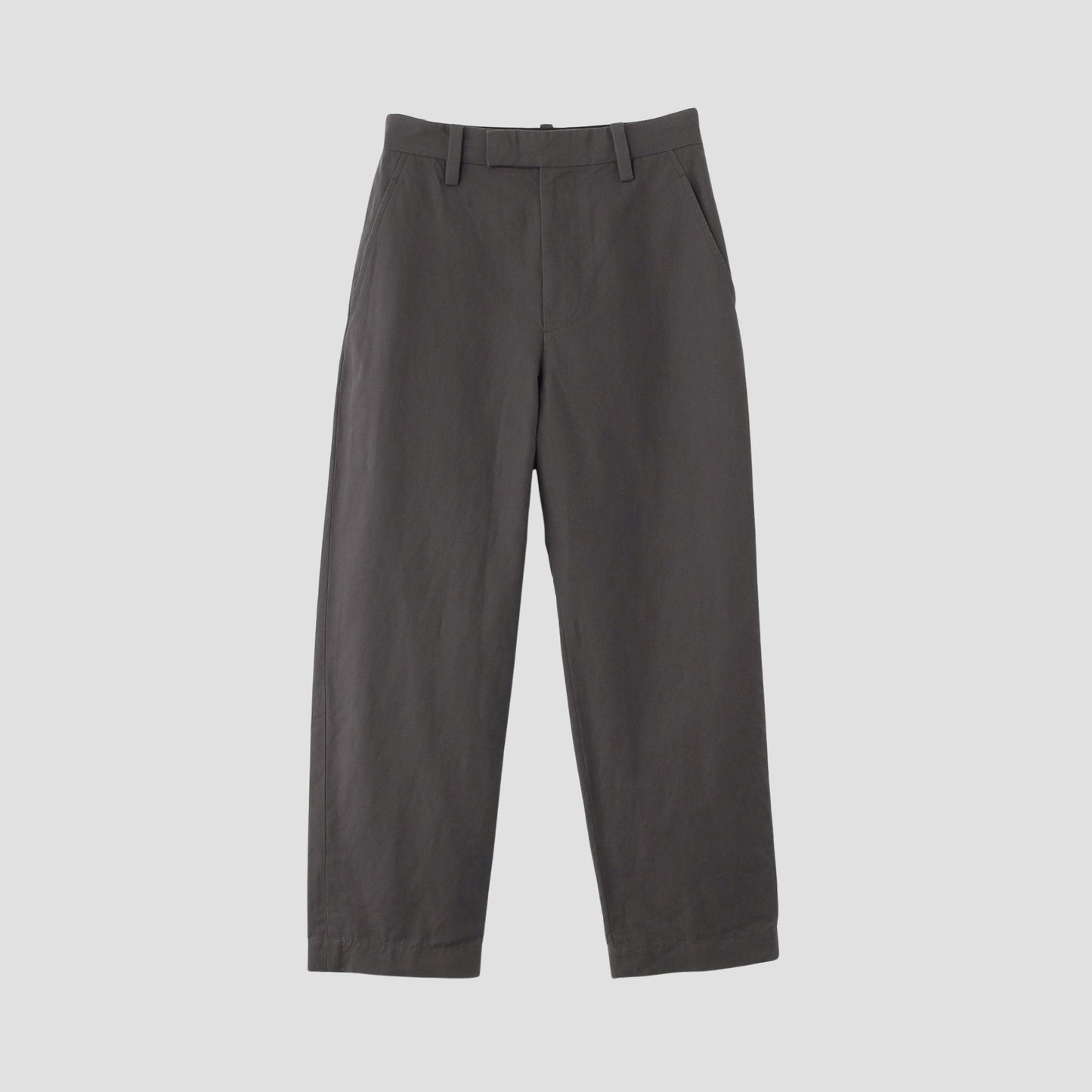 PLAIN WEAVE COTTON LINEN TROUSERS
