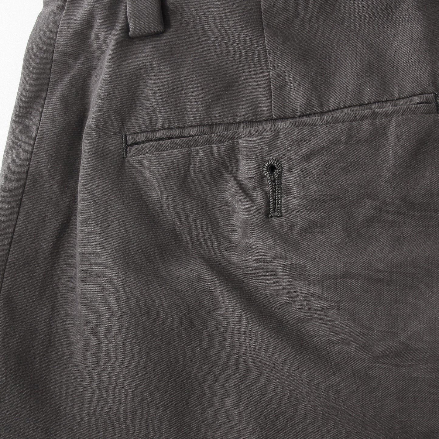 PLAIN WEAVE COTTON LINEN TROUSERS