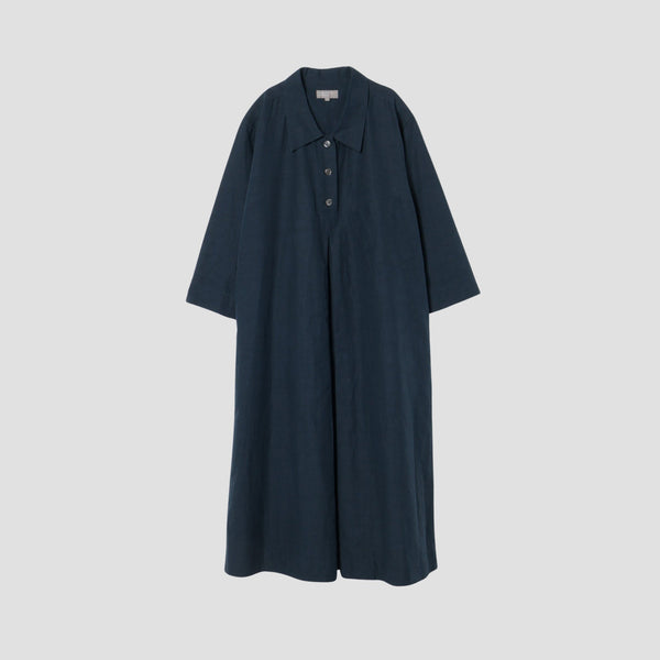 FINE PLAINWEAVE COTTON LINEN DRESS