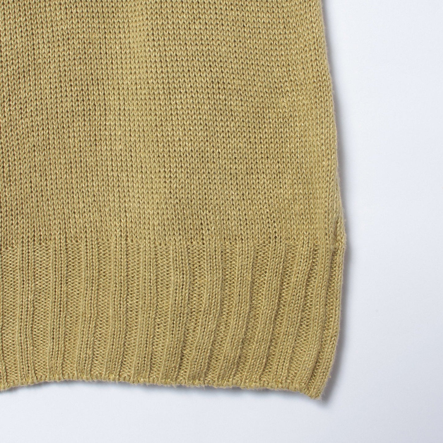 LINEN COTTON WIDE ROLL NECK KNIT