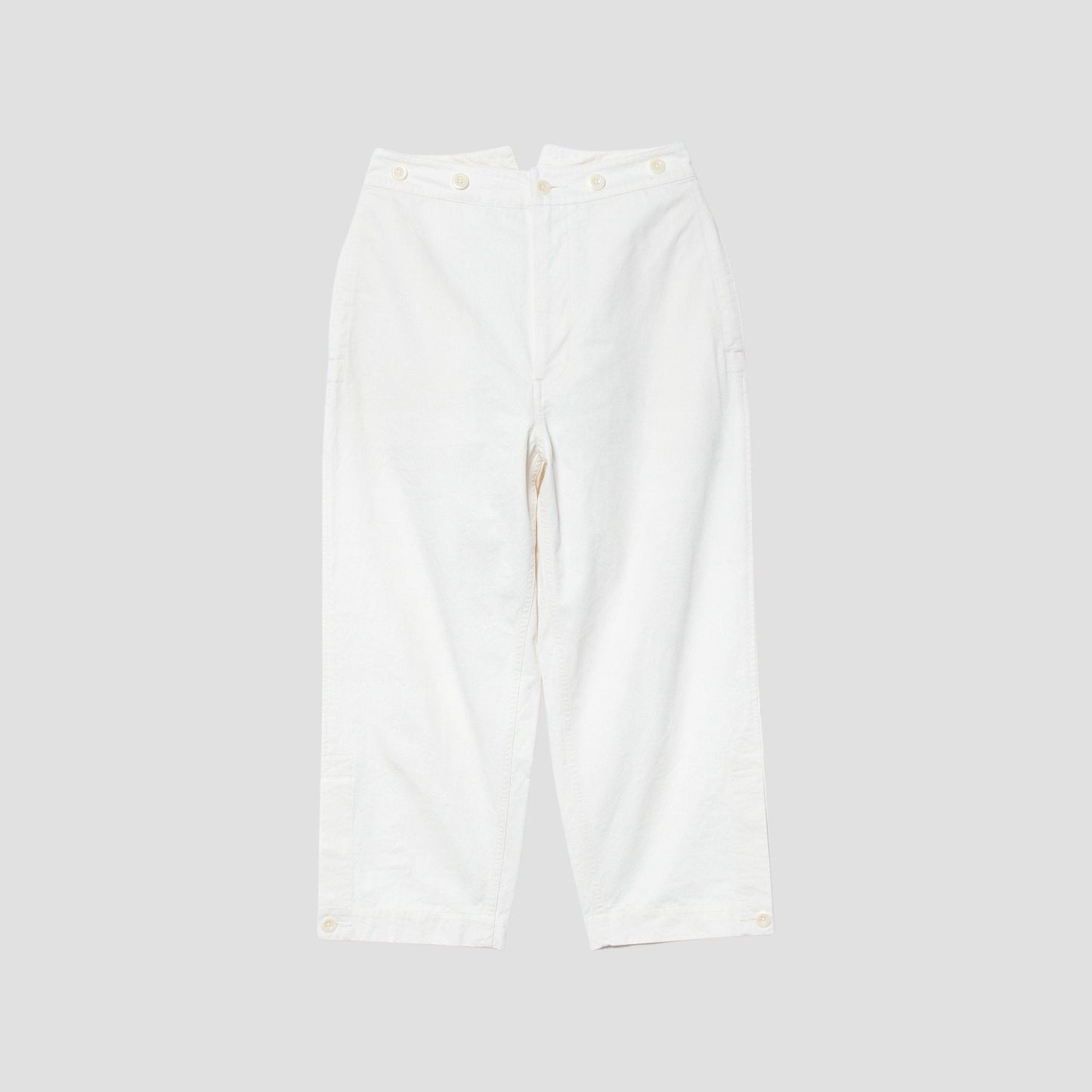 WASHED COMPACT COTTON TROUSERS