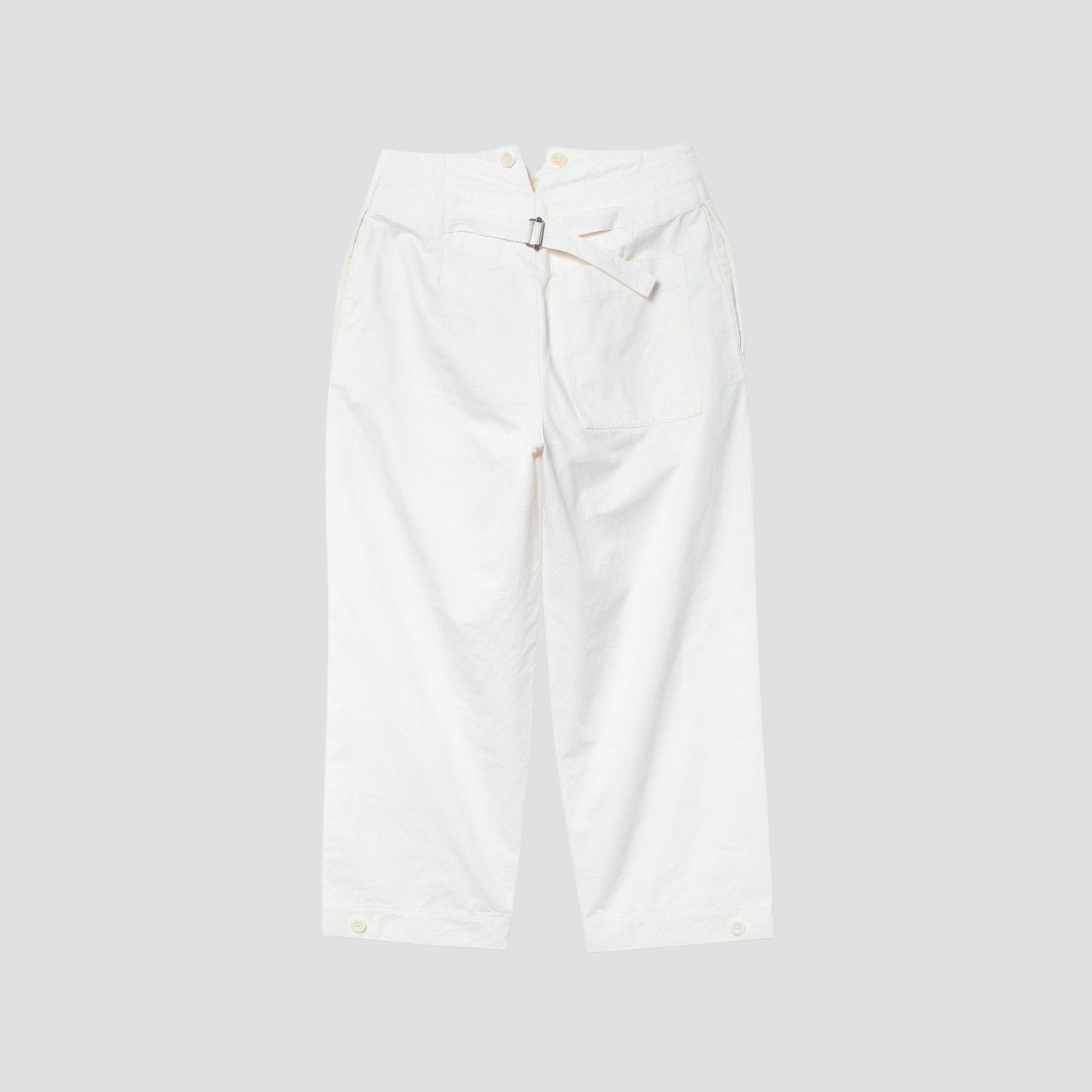 WASHED COMPACT COTTON TROUSERS