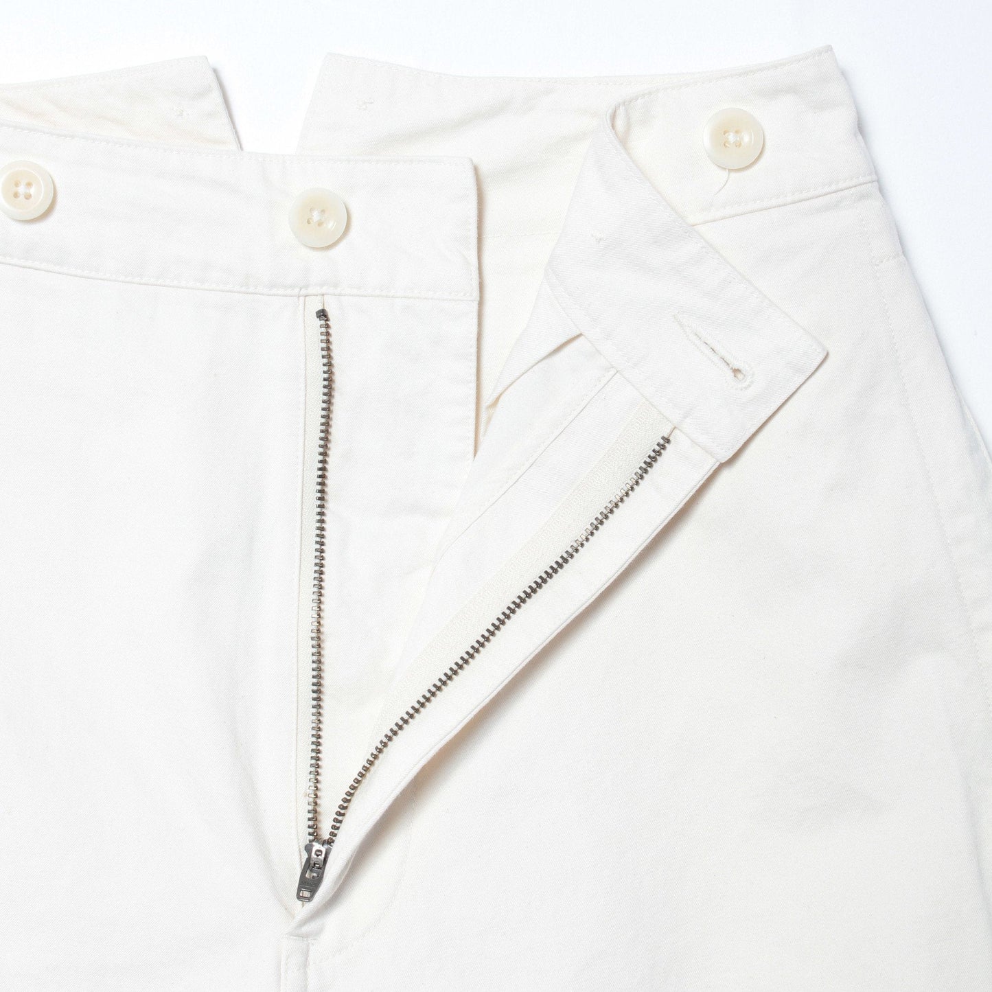 WASHED COMPACT COTTON TROUSERS