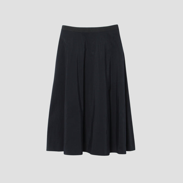 SILK COTTON POPLIN SKIRT