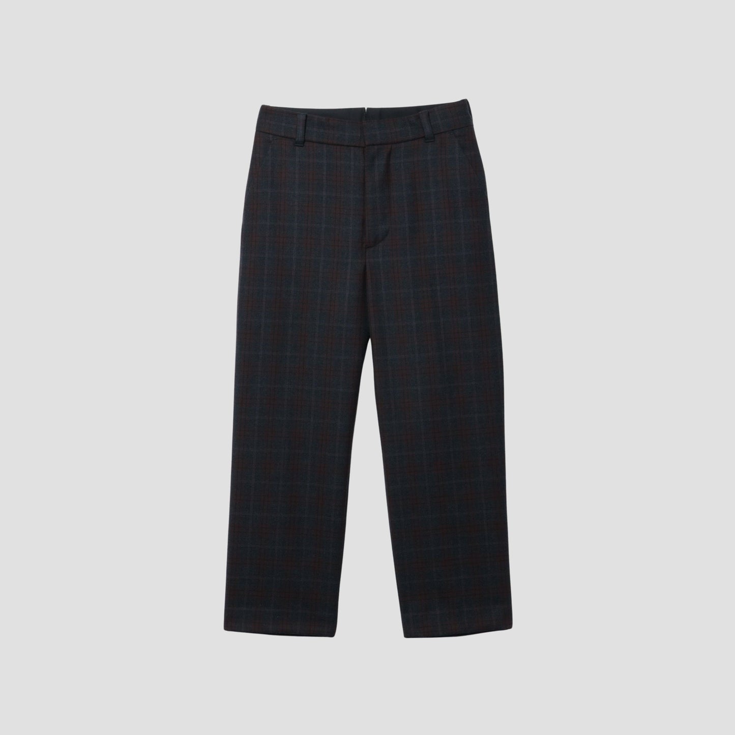 PLAID WOOL TROUSERS