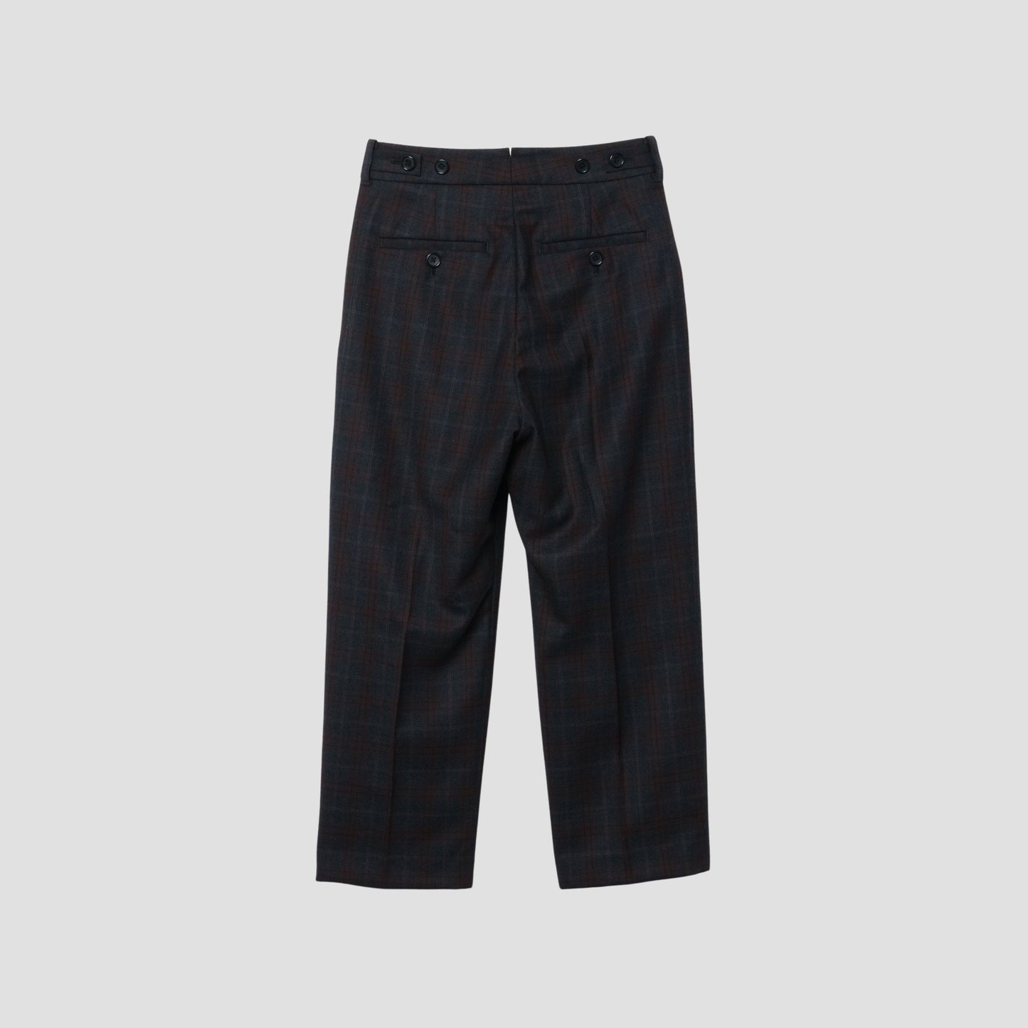 PLAID WOOL TROUSERS