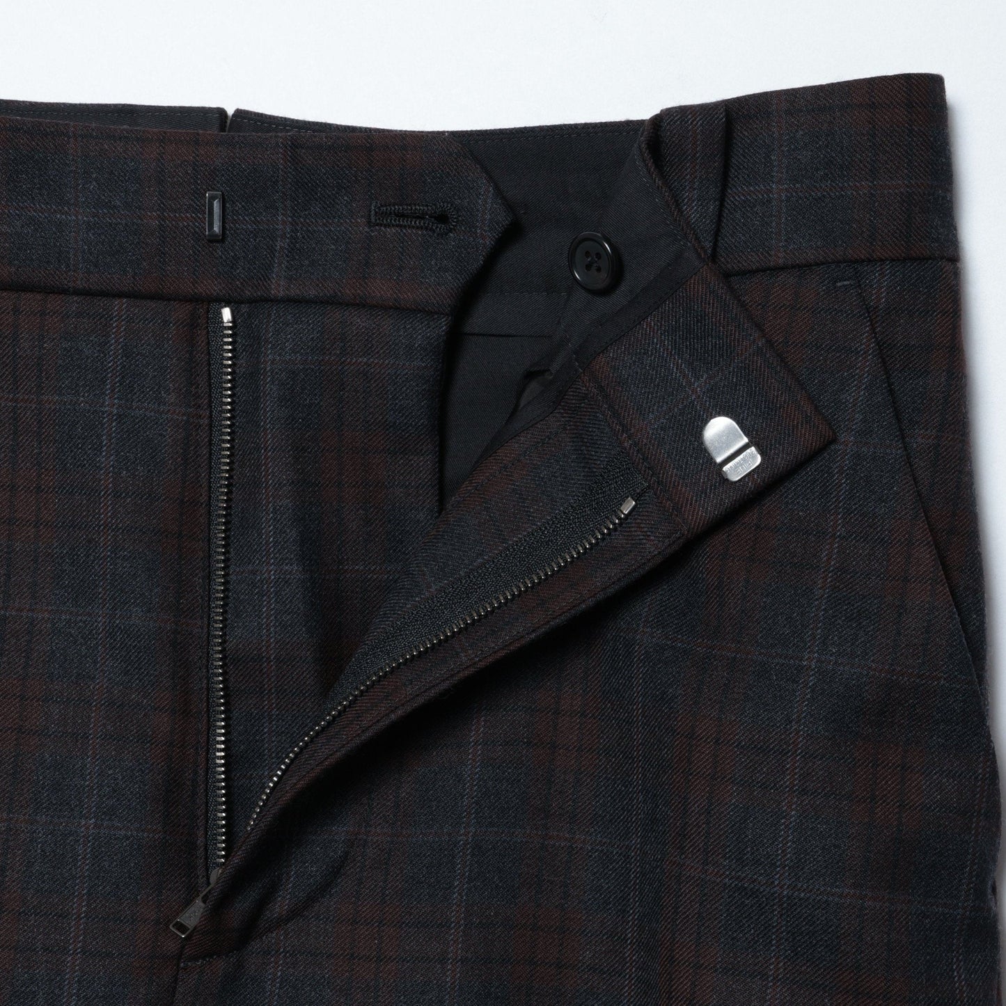 PLAID WOOL TROUSERS