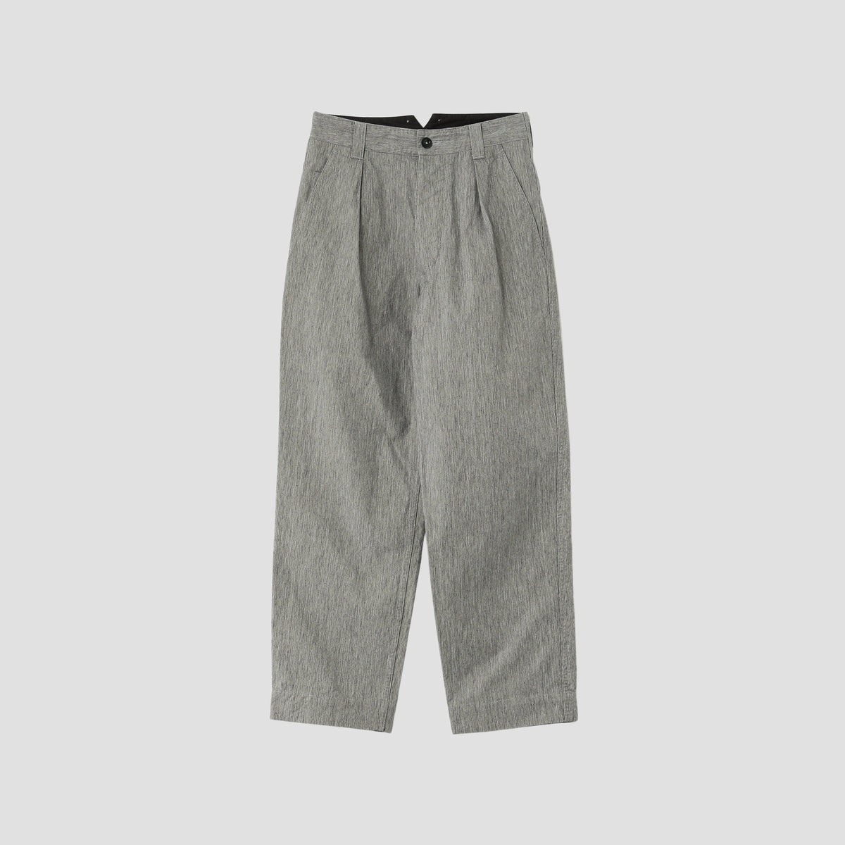 IRREGULAR END ON END COTTON LINEN TROUSERS