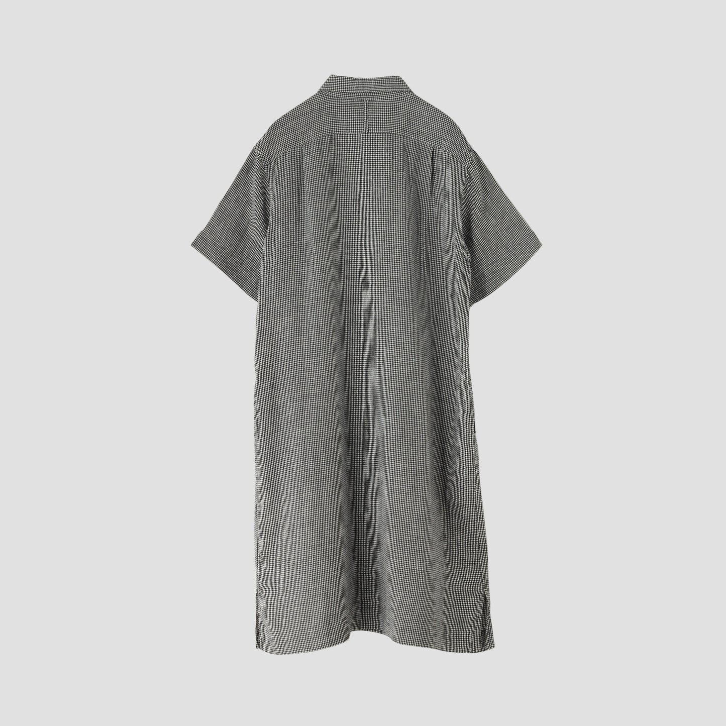 BLACK&WHITE SHIRTING LINEN DRESS