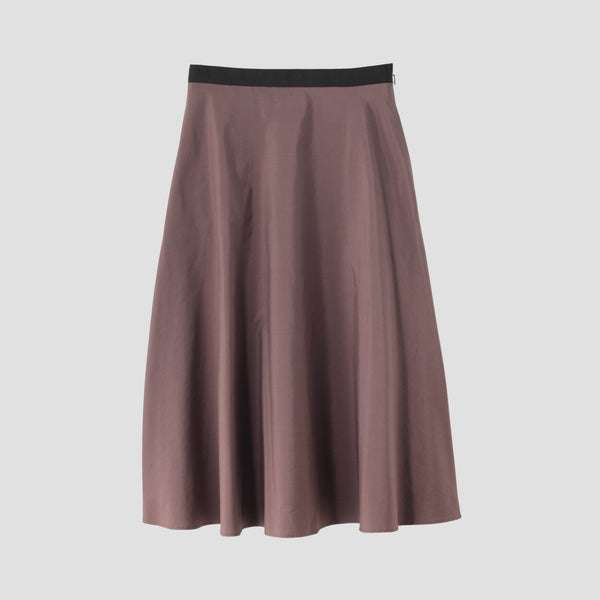 SILK COTTON POPLIN SKIRT