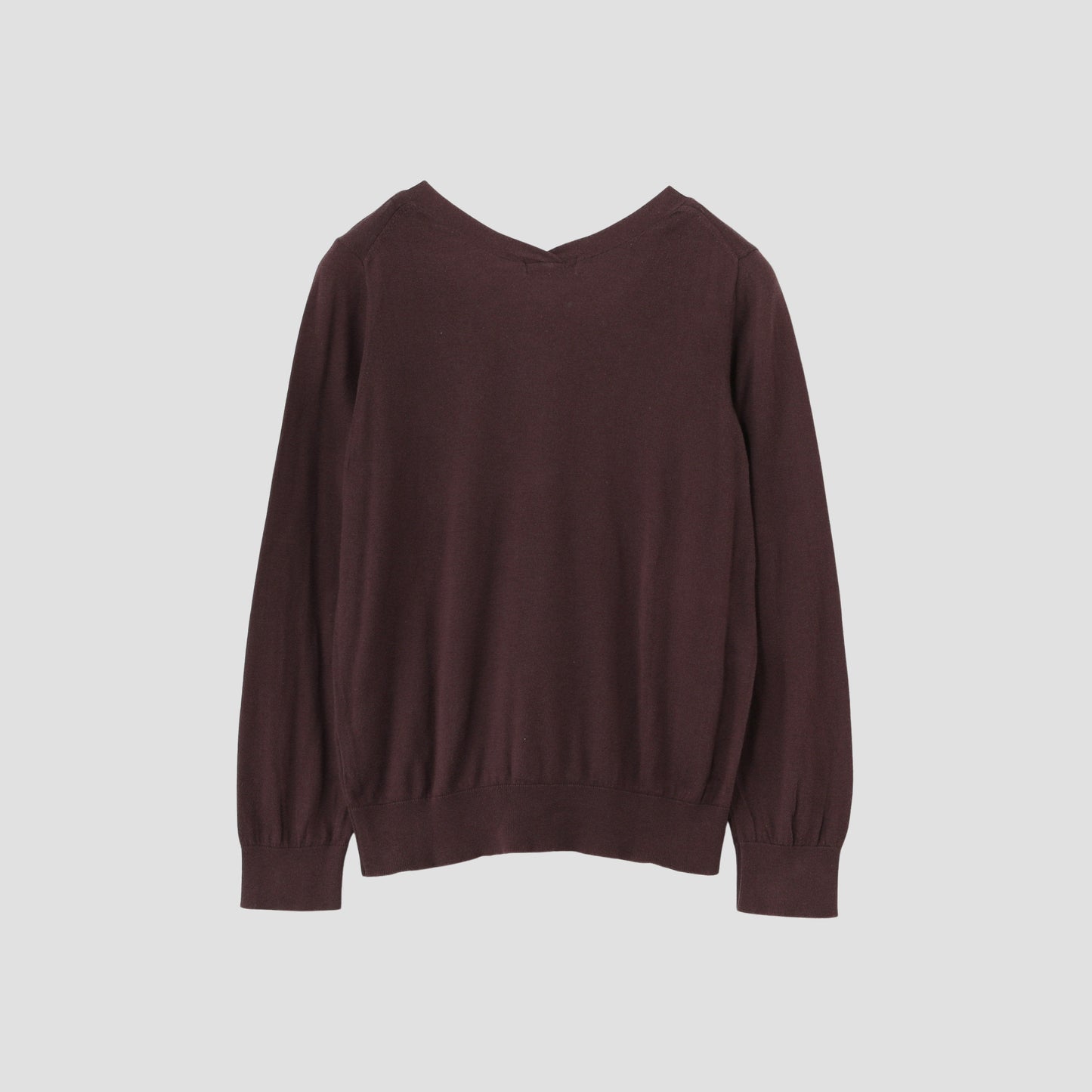 COTTON V NECK JUMPER KNIT