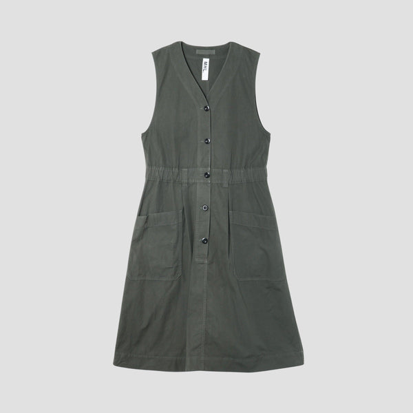 FINE COMPACT COTTON POPLIN DRESS